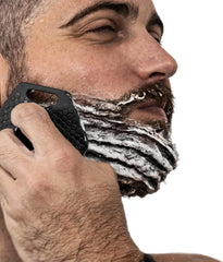 The Beard Mate's Silicone Beard Scrubber Exfoliator & Brush, Scalp Exfoliator Tool with Flexible & Soft Bristles Shower Brush. Designed for Deep Cleansing, Eliminating Beardruff & Dandruff.